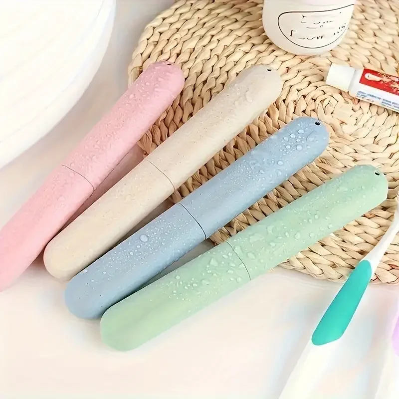 1pcs Portable Dustproof Toothbrush Case Holder, Plastic Toothbrush Container Storage Box, Suitable For Daily And Travel Use