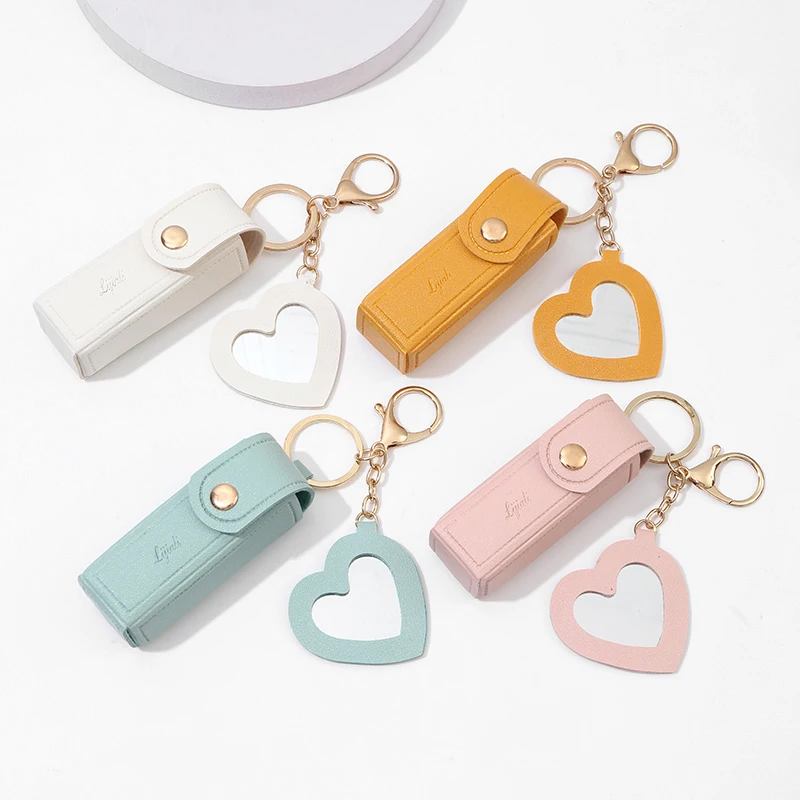 Makeup Pouch Keychain Lipstick Holder Lipstick Keychain Bag Leather Lipstick Bag For Travel Women Daily Use